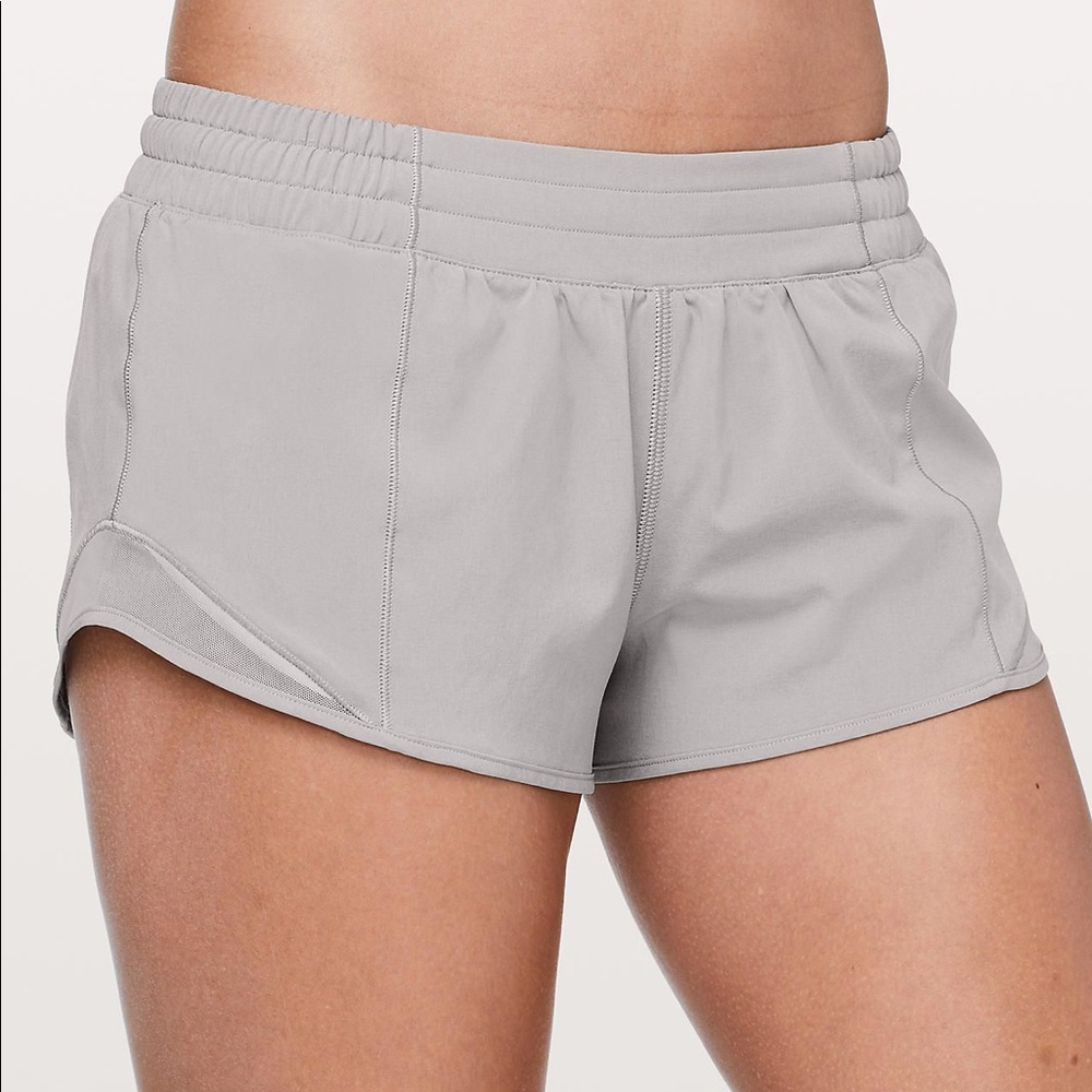 Grey Lululemon Hotty Hot 2.5 Shorts